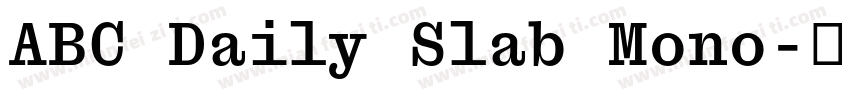 ABC Daily Slab Mono字体转换